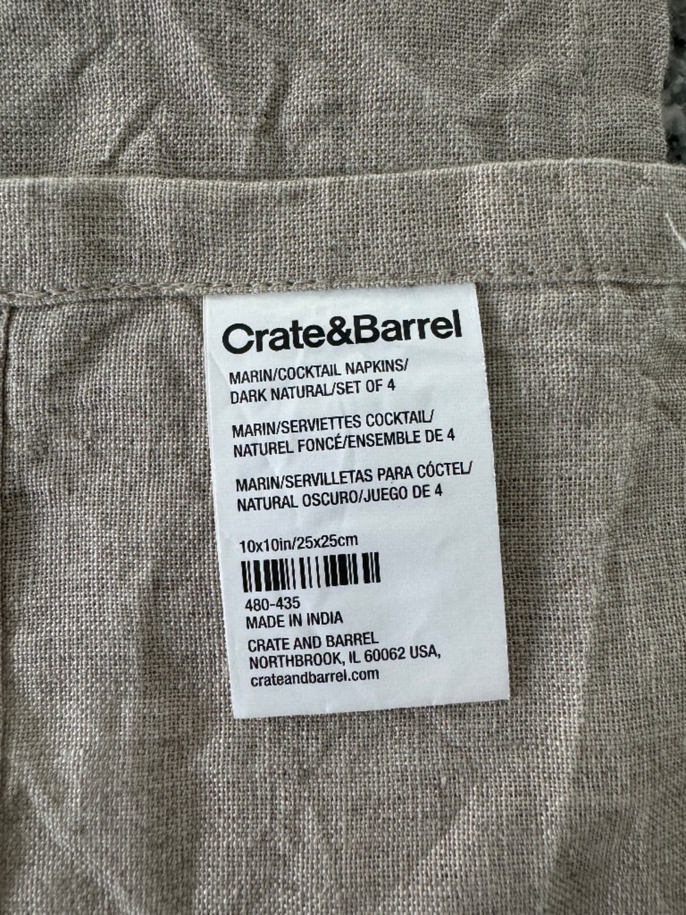 Crate&Barrel Cocktail Napkins NWT